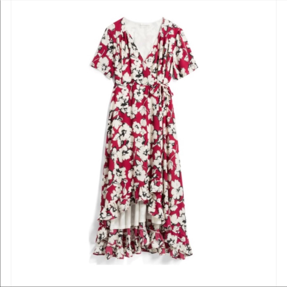 Honey Punch Daniella Wrap Flutter Maxi Dress